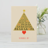Cartes Pour Fêtes Annuelles Fa La La Gold Christmas Tree (Debout devant)