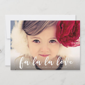 Cartes Pour Fêtes Annuelles Fa La La La Love Noël Photo Grey