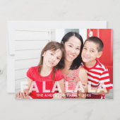 Cartes Pour Fêtes Annuelles Fa La La La Modern Translucide Superposition Photo (Devant)