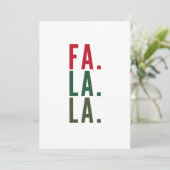 Cartes Pour Fêtes Annuelles Fa La La La, salutations joyeuses (Debout devant)