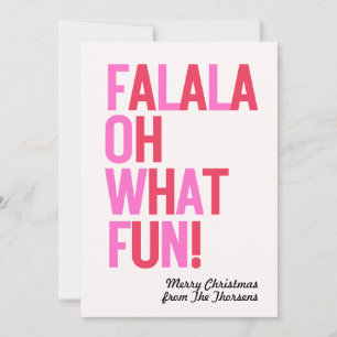 Cartes Pour Fêtes Annuelles FA LA LA OH QUEL PLAT Holiday Card FUN