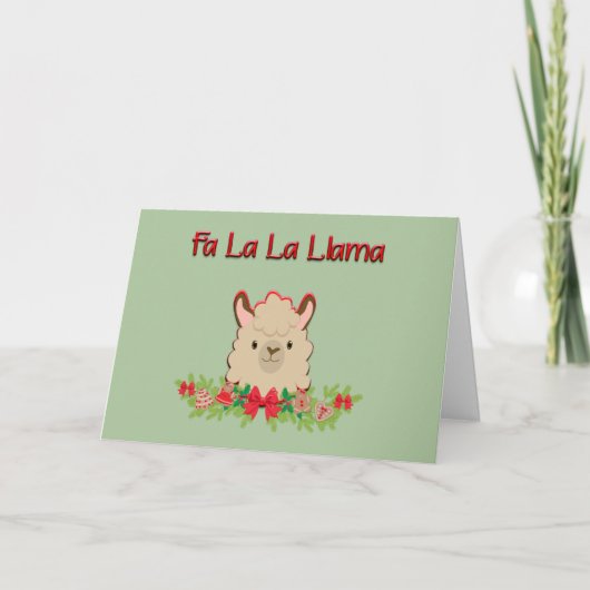 Cartes Pour Fêtes Annuelles Fa La Llama (Devant)