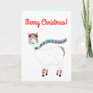 Cartes Pour Fêtes Annuelles Fa La Llama La Christmas Blanc à l'intérieur