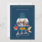 Cartes Pour Fêtes Annuelles Fa La Nutcracker Noël Famille Photo Snow Globe (Devant)