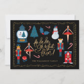 Cartes Pour Fêtes Annuelles Fa La Oh What Fun Christmas Nutcracker Caractères (Devant)