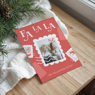 Cartes Pour Fêtes Annuelles Fa La Santa Claus Photo Timbre de l'affiche de Noë