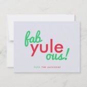 Cartes Pour Fêtes Annuelles Fab Yule Ous | Fabuleux Noël élégant Fun Fab (Devant)