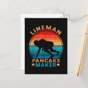 Cartes Pour Fêtes Annuelles Fabricant de crêpes Lineman - Football américain
