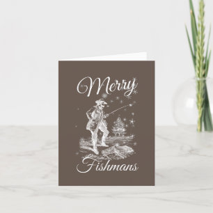 Cartes Pour Fêtes Annuelles Fabriqué sur mesure Merry Fishmans Vintage Noël