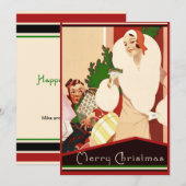 Cartes Pour Fêtes Annuelles Fabuleux Noël Art déco (Devant / Derrière)
