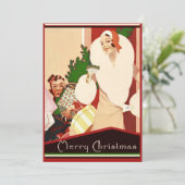 Cartes Pour Fêtes Annuelles Fabuleux Noël Art déco (Debout devant)