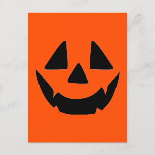 Cartes Pour Fêtes Annuelles Face de Jack-o'-lantern Citrouille Halloween