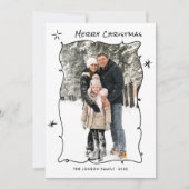 Cartes Pour Fêtes Annuelles Fâcheuse main dessinée Scribble Rétro Noël 3 Photo (Devant)