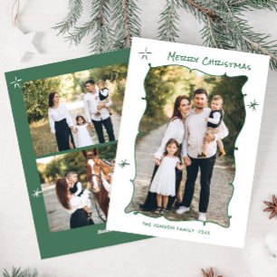 Cartes Pour Fêtes Annuelles Fâcheuse main dessinée Scribble Rétro Noël 3 Photo