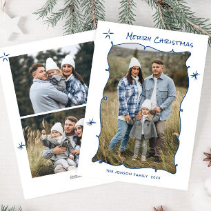 Cartes Pour Fêtes Annuelles Fâcheuse main dessinée Scribble Rétro Noël 3 Photo