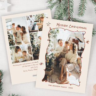 Cartes Pour Fêtes Annuelles Fâcheuse main dessinée Scribble Rétro Noël 5 Photo