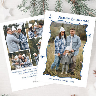 Cartes Pour Fêtes Annuelles Fâcheuse main dessinée Scribble Rétro Noël 5 Photo