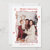 Cartes Pour Fêtes Annuelles Fâcheuse main dessinée Scribble Rétro Noël 5 Photo (Devant)