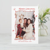 Cartes Pour Fêtes Annuelles Fâcheuse main dessinée Scribble Rétro Noël 5 Photo (Debout devant)