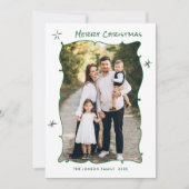 Cartes Pour Fêtes Annuelles Fâcheuse main dessinée Scribble Retro Photo de Noë (Devant)