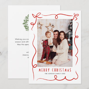 Cartes Pour Fêtes Annuelles Fâcheuse main dessinée Scribble Retro Photo de Noë