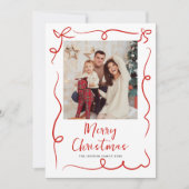 Cartes Pour Fêtes Annuelles Fâcheuse main dessinée Scribble Retro Photo de Noë (Devant)