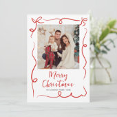 Cartes Pour Fêtes Annuelles Fâcheuse main dessinée Scribble Retro Photo de Noë (Debout devant)