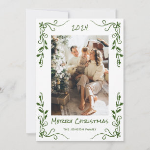 Cartes Pour Fêtes Annuelles Fâcheuse main dessinée Scribble Retro Photo de Noë