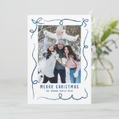 Cartes Pour Fêtes Annuelles Fâcheuse main dessinée Scribble Retro Photo de Noë (Debout devant)