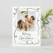 Cartes Pour Fêtes Annuelles Fâcheuse main dessinée Scribble Retro Photo de Noë (Debout devant)