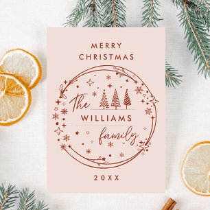 Cartes Pour Fêtes Annuelles Fâcheux Noël Whimsical à la main tiré