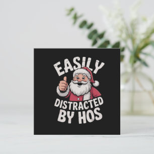 Cartes Pour Fêtes Annuelles Facilement distrait par l'Hos Fête de Noël drôle 
