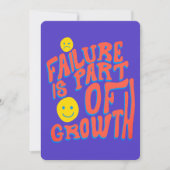 Cartes Pour Fêtes Annuelles Failure Is Part of Growth – Motivational Card (Devant)