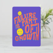 Cartes Pour Fêtes Annuelles Failure Is Part of Growth – Motivational Card (Debout devant)