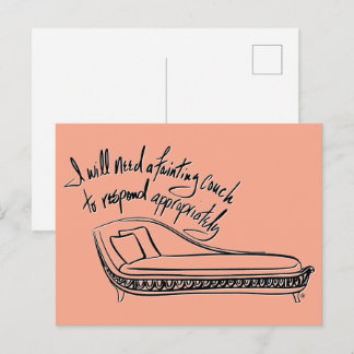 Cartes Pour Fêtes Annuelles Fainting Couch