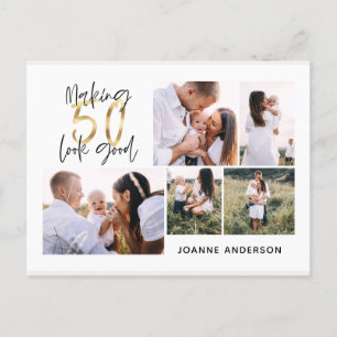 Cartes Pour Fêtes Annuelles Faire 50 beau anniversaire multi photo vacances c