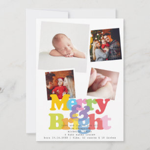 Cartes Pour Fêtes Annuelles Faire Brillant 4 Photo Noël Annonce de Naissance