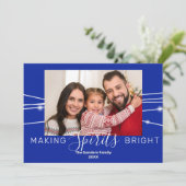 Cartes Pour Fêtes Annuelles Faire simplement des esprits bleu profond (Debout devant)