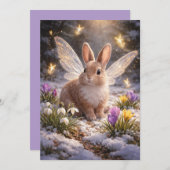 Cartes Pour Fêtes Annuelles Fairy Easter Bunny (Devant / Derrière)
