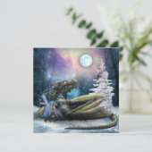 Cartes Pour Fêtes Annuelles Fairy Safe with Dragon (Debout devant)