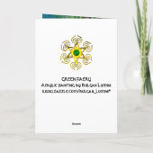 CARTES POUR FÊTES ANNUELLES FAIRY VERT (Dos)