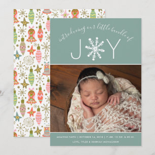 Cartes Pour Fêtes Annuelles Faisceau de Joie Couleur Personnalisée Annonce