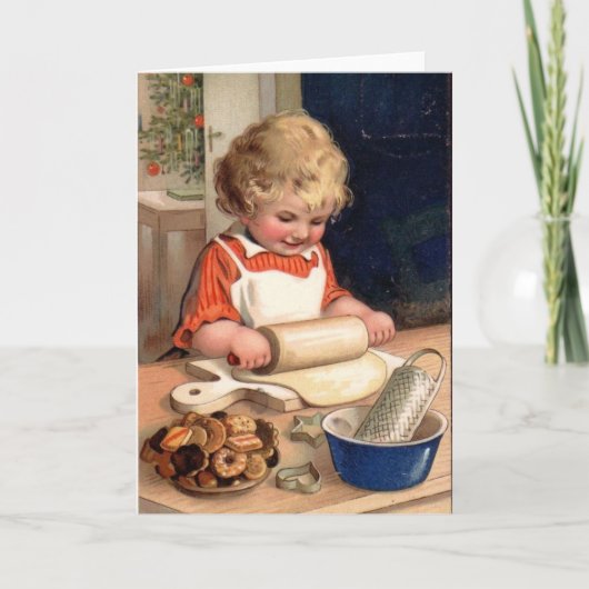 Cartes Pour Fêtes Annuelles Faisons cuire des biscuits de vacances ! Noël Vint (Devant)