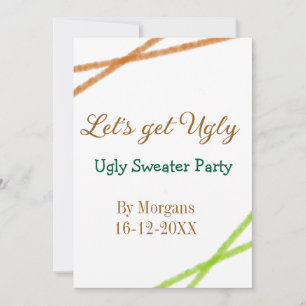 Cartes Pour Fêtes Annuelles Faisons de Noël un Partyorange de pull moche