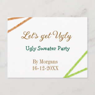 Cartes Pour Fêtes Annuelles Faisons de Noël un Partyorange de pull moche