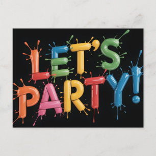 Cartes Pour Fêtes Annuelles Faisons la fête ! Graphisme de projection de peint