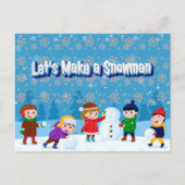 Cartes Pour Fêtes Annuelles Faisons mignonner un bonhomme de neige (Devant)