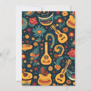 Cartes Pour Fêtes Annuelles Faites la Fête avec le Motif à la Mode de CincoDeM