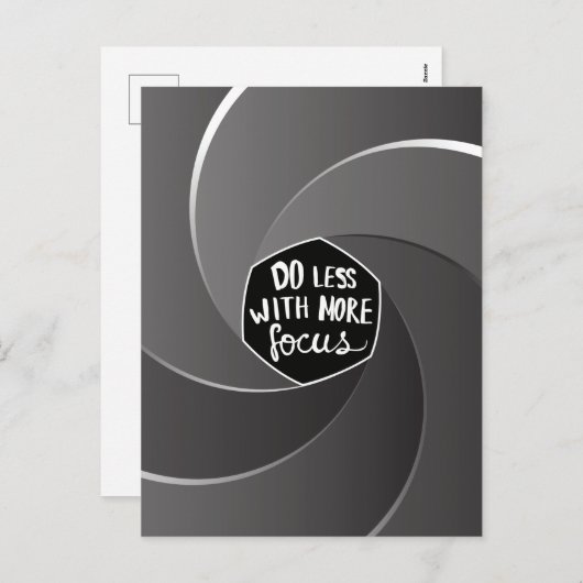 Cartes Pour Fêtes Annuelles Faites moins avec plus de concentration (Devant / Derrière)