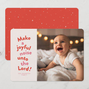 Cartes Pour Fêtes Annuelles Faites un joyeux bruit amusant Noël religieux roug